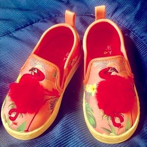 Sole Play Pink Flamingo Slip-On Girls Toddler Sneakers Sz 5 - Hot Pink Flamingos